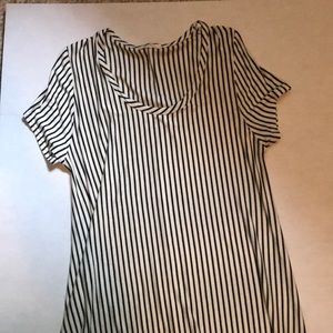 PINC Black and White vertical striped dress